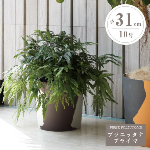 おしゃれ 植木鉢プラニッタナ（Planeterna） プライマ 鉢カバー Mサイズ（10号鉢相当）」...
