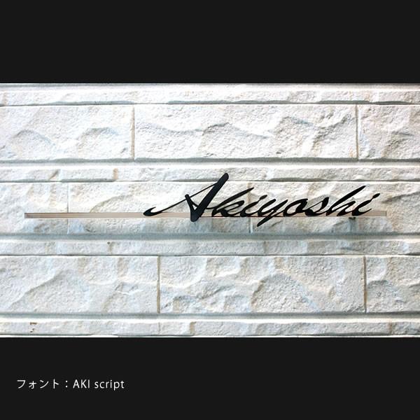 ステンレス表札 グラフィアAタイプ おしゃれ デザイン表札