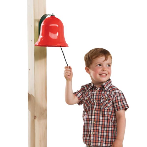 DIY 屋外 家庭用遊具 おもちゃの鐘 合図 「ベル レッド はらっぱギャング」自作