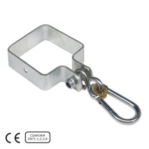 DIY 屋外 家庭用遊具取付金具 パーツ 自作 「ブランコ用吊り金具 90 角丸 ※1個売り はらっぱギャング」