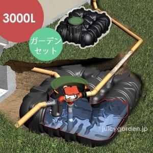 地下埋設型　雨水タンク アンダータンク 3000L （ガーデンセット）｜juicygarden