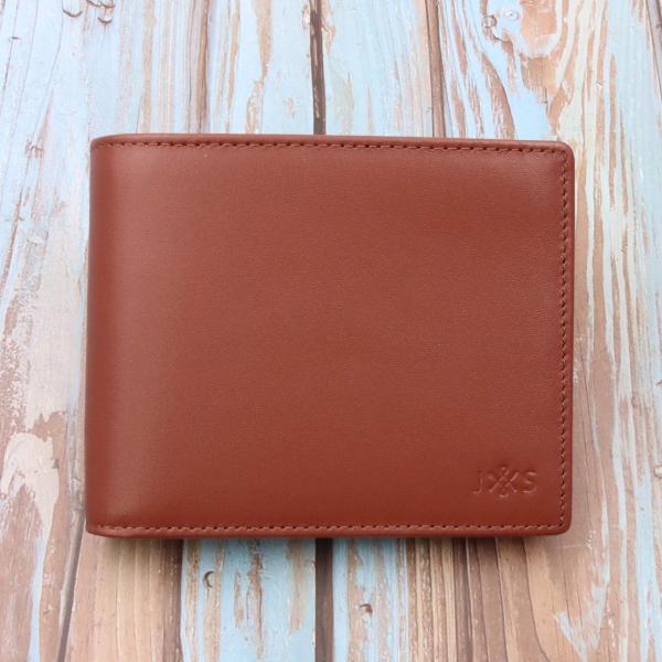 二つ折り財布 革 メンズスリム
