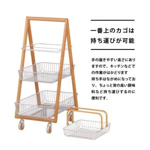 ワゴン キャリー バスケットワゴン Mサイズ ...の詳細画像3