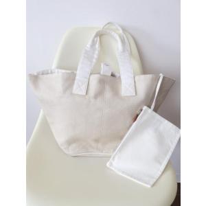 HERMES パニエドプラージュPM キャンバストートバッグ ベージュ×アイボリー ポーチ付き A4サイズ収納可 ハイブランド カジュアル 6453834