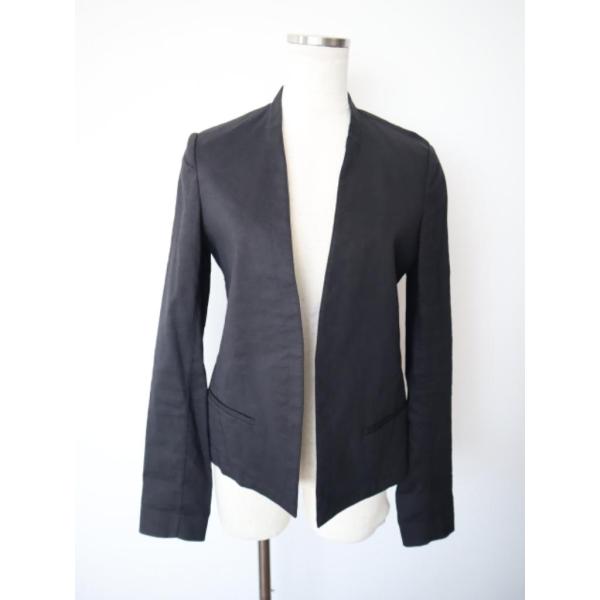 theory セオリー ジャケット レディース ブラック 黒 麻混 ストレッチ ORGANIC CR...