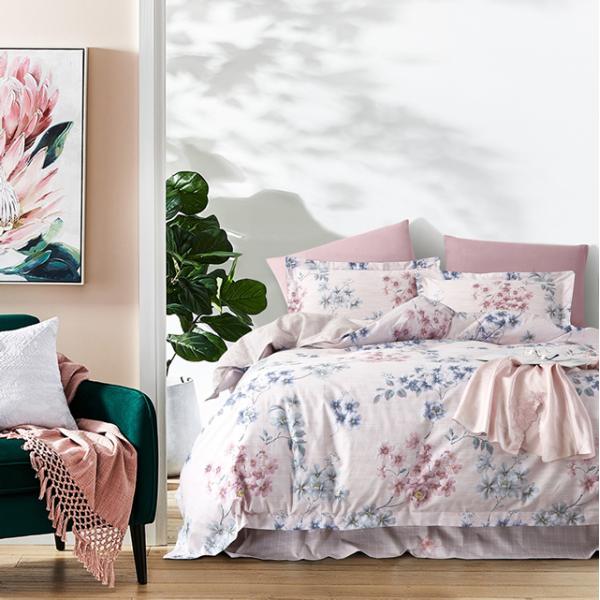 美しい布団カバー4点セット(ダブル) HLN001W (寝具カバー/ベッドリネン/ベッドカバー/シー...