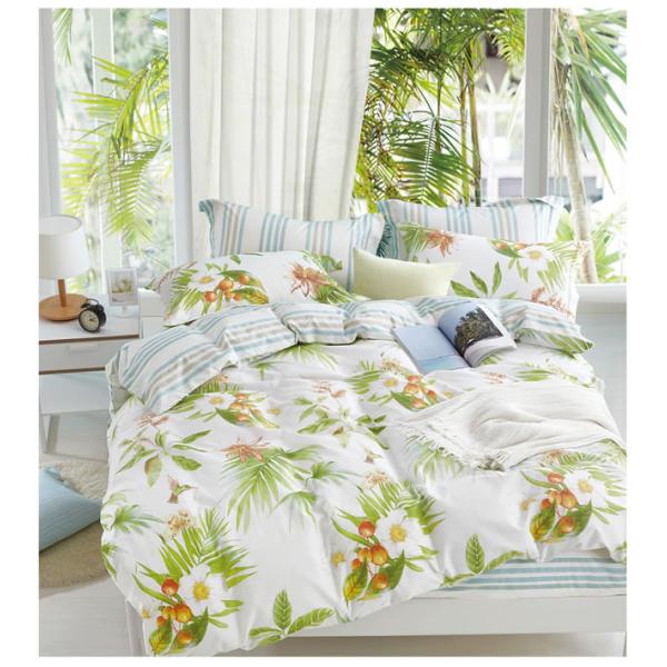 美しい布団カバー4点セット(ダブル) SWEN6W (寝具カバー/ベッドリネン/ベッドカバー/シーツ...