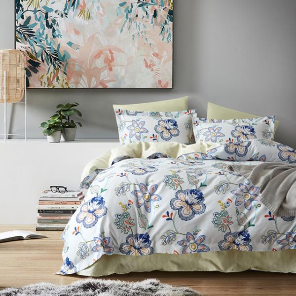 美しい布団カバー4点セット(ダブル) SWEN7W (寝具カバー/ベッドリネン/ベッドカバー/シーツ...