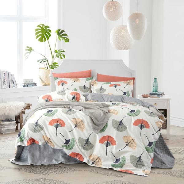 美しい布団カバー4点セット(ダブル) XLN17W (寝具カバー/ベッドリネン/ベッドカバー/シーツ...