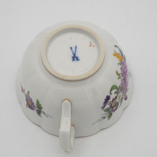 追加画像 マイセン ベーシックフラワー 豪華五つ花 トリオ 1級品 MEISSEN カップ＆ソーサー...