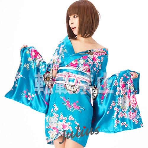 花魁系 セクシー 着物ドレス ワンピース 肩出OK 水色 kc44       よさこい 江戸 花魁...