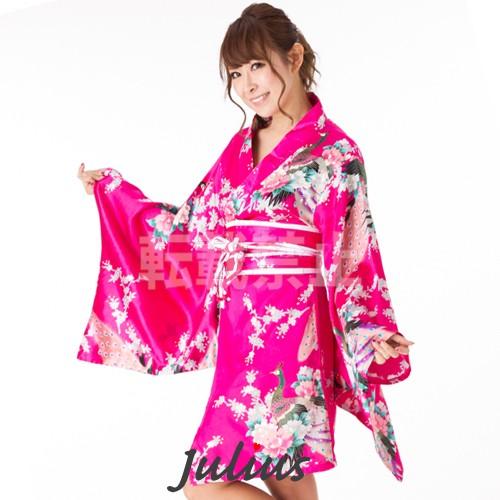 花魁系 RosePink 着物ドレス ワンピース ローズピンク pc39       江戸 花魁道中...