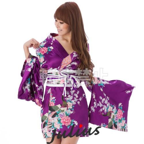花魁系 Sexy 着物ドレス ワンピース 肩出OK  パープル pc43        江戸 花魁道...