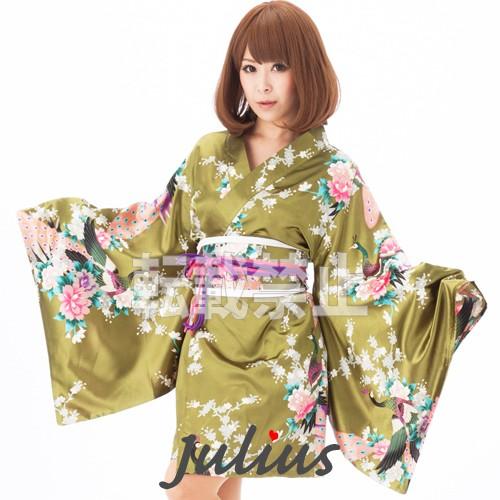 平成 花魁系 SEXY 着物ドレス ワンピース 緑 孔雀 qc10【江戸 花魁道中 浴衣 祭り 衣装...