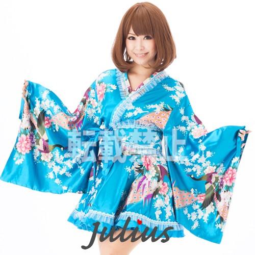 花魁系 着物ドレス ワンピース 水色 qc15【江戸 花魁道中 浴衣 ぽっくり 祭り 衣装 舞台 コ...