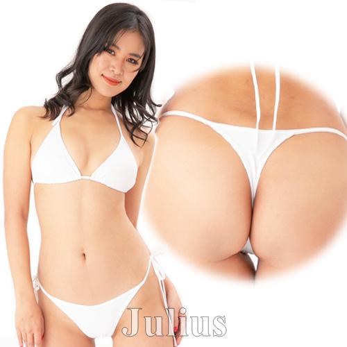 セクシーＴバック ビキニ 胸パット入 水着 白 三角ビキニ　　ハイレグ スイムウェア タンキニ ワン...