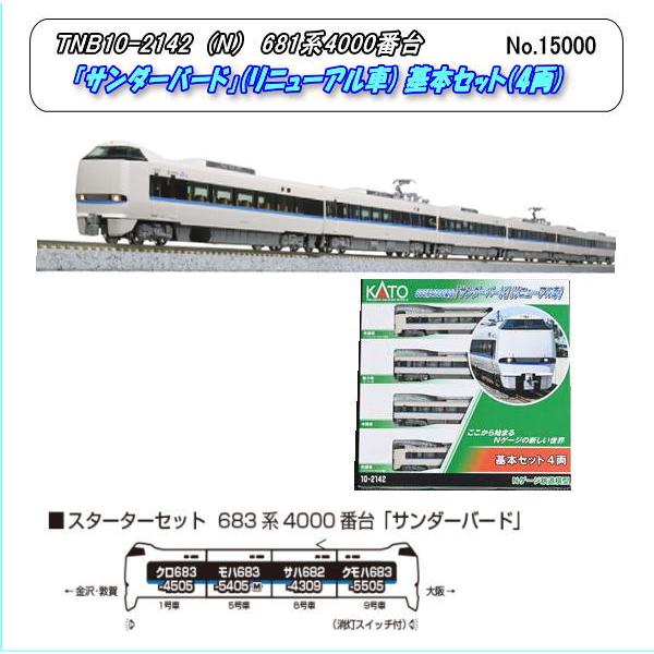 TNB10-2142 (N) 683系4000番台「サンダーバード」(リニューアル車) 基本セット(...