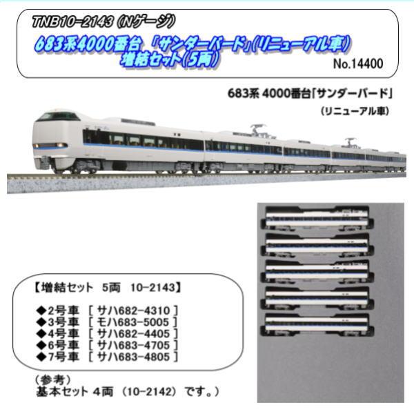 TNB10-2143 (N) 683系4000番台「サンダーバード」(リニューアル車) 増結セット(...