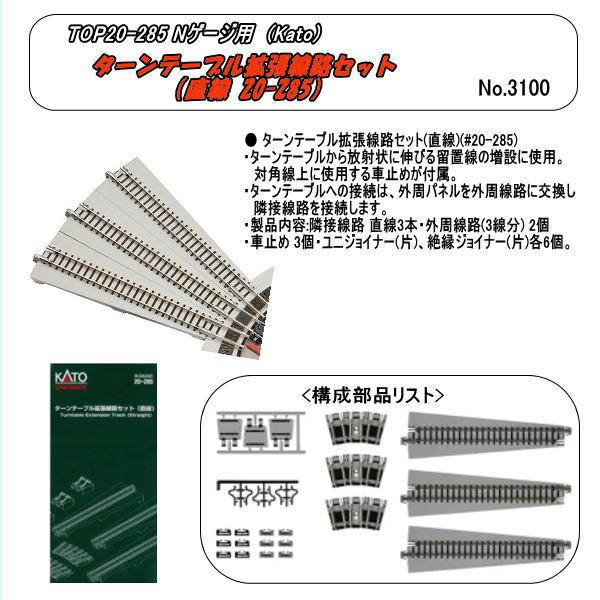 TOP20-286（N)　ターンテーブル拡張線路セット(曲線）（Kato）