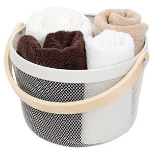 アストロ 丸型 ホワイト スチール かご