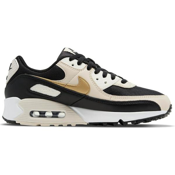 Nike Air Max 90 Black Metallic Gold Summit White (...