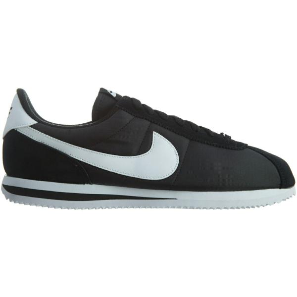 Nike Cortez Basic Nylon Black White-Metallic Silve...