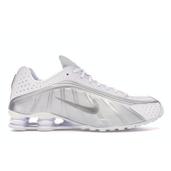 Nike Shox R4 White Metallic Silver