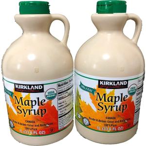 KIRKLAND コストコ 有機メープルシロップ アンバーリッチテイスト グレードA 1329g 2本