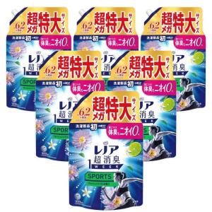 レノア 超消臭1WEEK 柔軟剤 SPORTS フレッシュシトラスの香り 詰め替え 1900mLｘ6袋 [大容量] [ケース品]