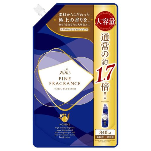 【大容量】 ファーファ ファインフレグランス 柔軟剤 オム (homme) 香水調 クリスタルムスク...