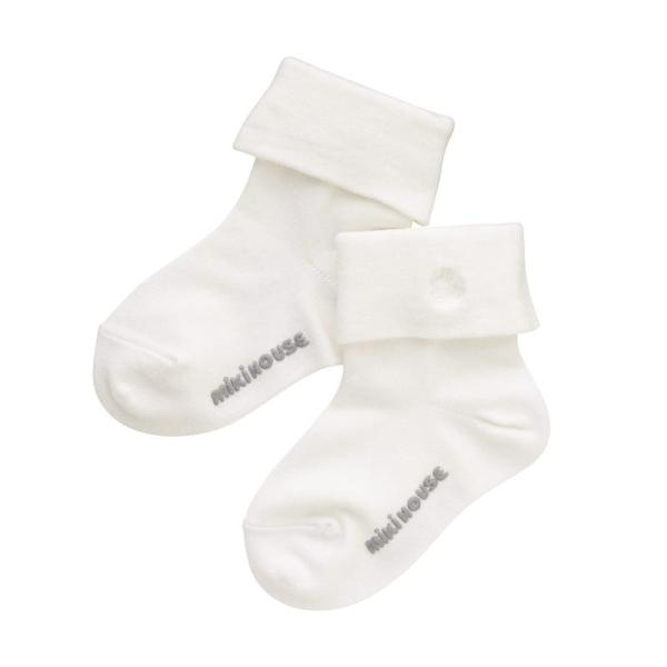 [ミキハウス] ソックス 靴下 ロゴ 二つ折り シンプル 日本製 男の子 女の子 ベビー キッズ 子...
