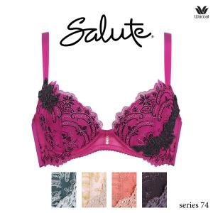 ワコール サルート 74G ブラジャー BTJ474 3/4カップワイヤー【Real Up Bra】(リアルアップブラ) BCカップ｜junechou