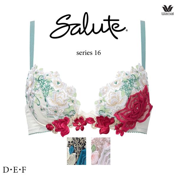 ワコール サルート 16G ブラジャー BTJ716 3/4カップワイヤー フロントエックスプラスブ...