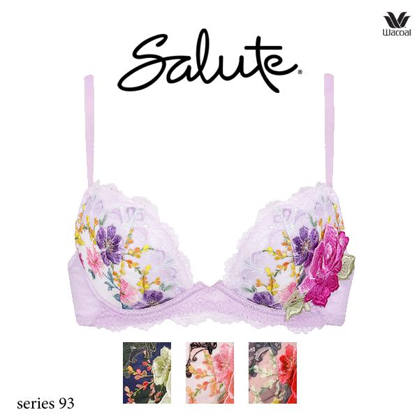 ワコール サルート 93G ブラジャー BTJ793 3/4カップワイヤー (フロントエックスプラス...