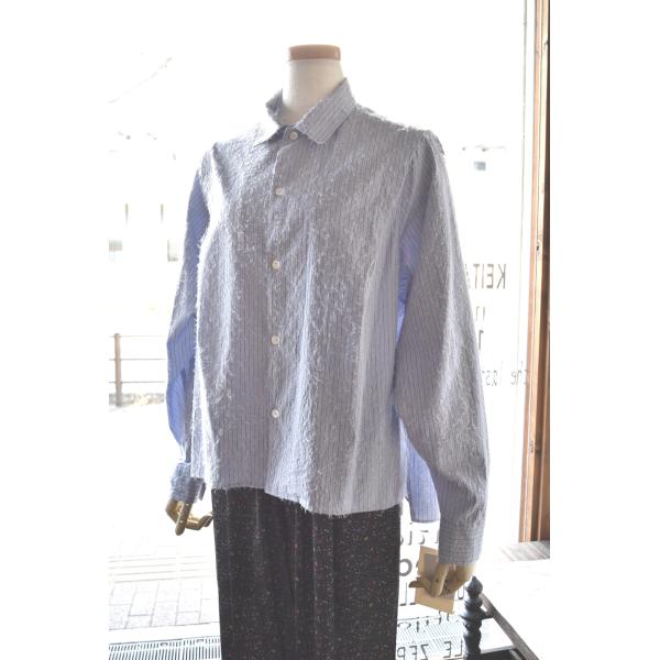 WYTE(ワイト) 26S/S Loop Needle Punch Stripe Shirt