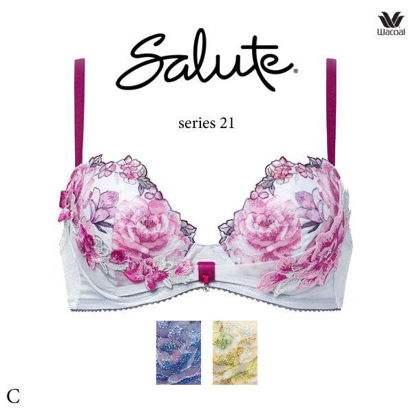 ワコール サルート 21G ブラジャー BTJ721 3/4カップワイヤー (リボンブラ) Cカップ