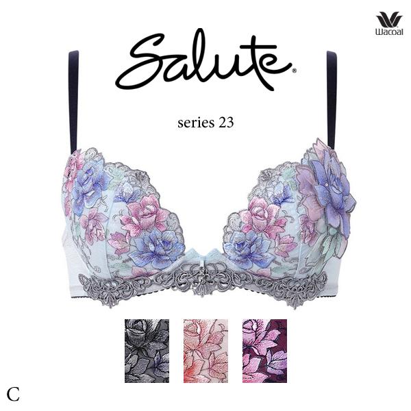 ワコール サルート 23G ブラジャー BTJ723 3/4カップワイヤー (フロントエックスプラス...