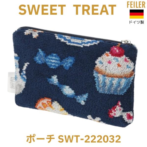 フェイラー ポーチ 正規品 スィートトリート 【FEILER】 SWEET TREAT ネイビー S...