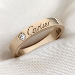 【中古】Cartier Cドゥ カルティエ ウェディングリング 750PG K18PG ピンクゴールド 表記サイズ：47 約3.4g｜junglejungle