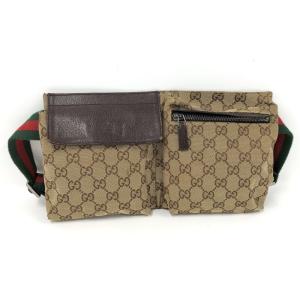 【中古】GUCCI ウエストポーチ GGキャンバス 28566｜junglejungle