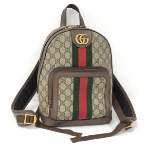 【中古】GUCCI オフィディア リュックサック GGスプリーム PVC ベージュ 547965｜junglejungle