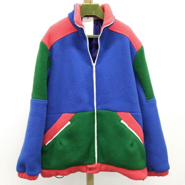 【中古】GUCCI ノースフェイスコラボ フリースジャケット ポリエステル マルチカラー 表記サイズ...