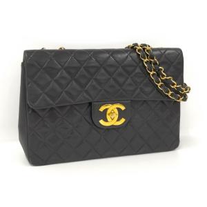 【中古】CHANEL ショルダーバッグ デカマトラッセ ラムスキン ブラック｜junglejungle