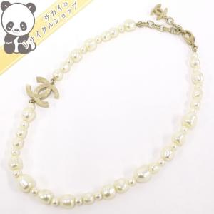Chanel パール調ネックレス ココマーク フェイクパール F14vシャネル パール調ネックレス ホワイト系 Ndpa