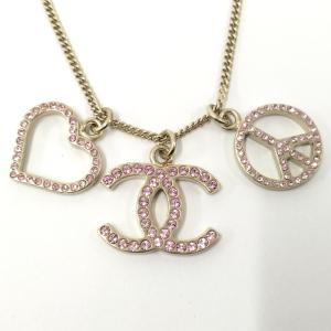 【中古】CHANEL ネックレス ハート ココマーク アクセサリー メッキ 08P｜junglejungle