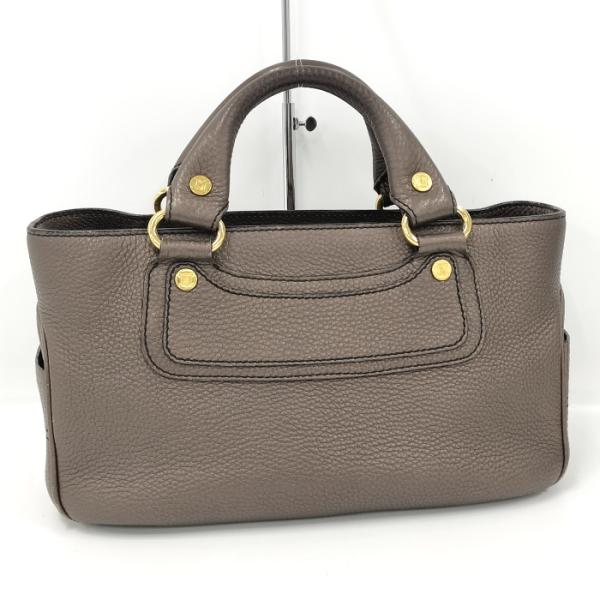 【中古】CELINE ブギーバッグ ハンドバッグ レザー ブラウン