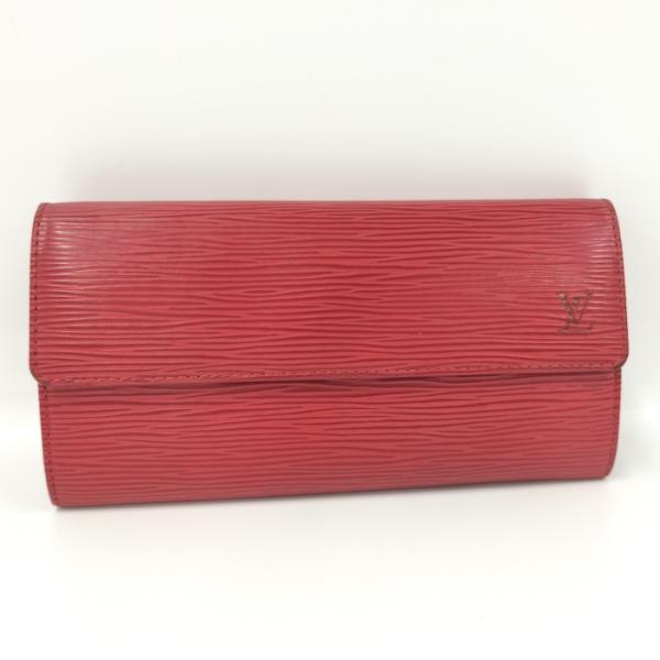 【中古】LOUIS VUITTON ポルトフォイユ サラ 長財布 エピ レッド M6359E