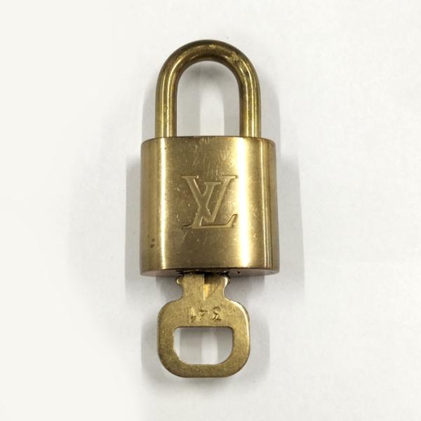 【中古】LOUIS VUITTON パドロック 341 カギ 南京錠 メッキ ゴールド