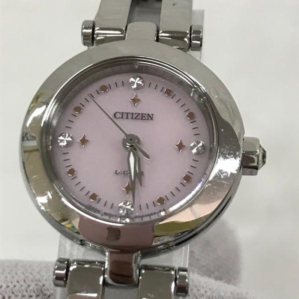 【中古】CITIZEN Wicca レディース ソーラー E031-S06310B ピンク文字盤 [...