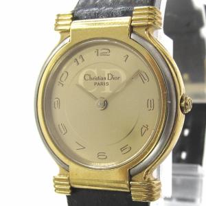 クリスチャン ディオール Christian Dior レディース腕時計 SS/GP クォーツ 文字盤ゴールド 54 151【中古】[mo]｜junglejungle